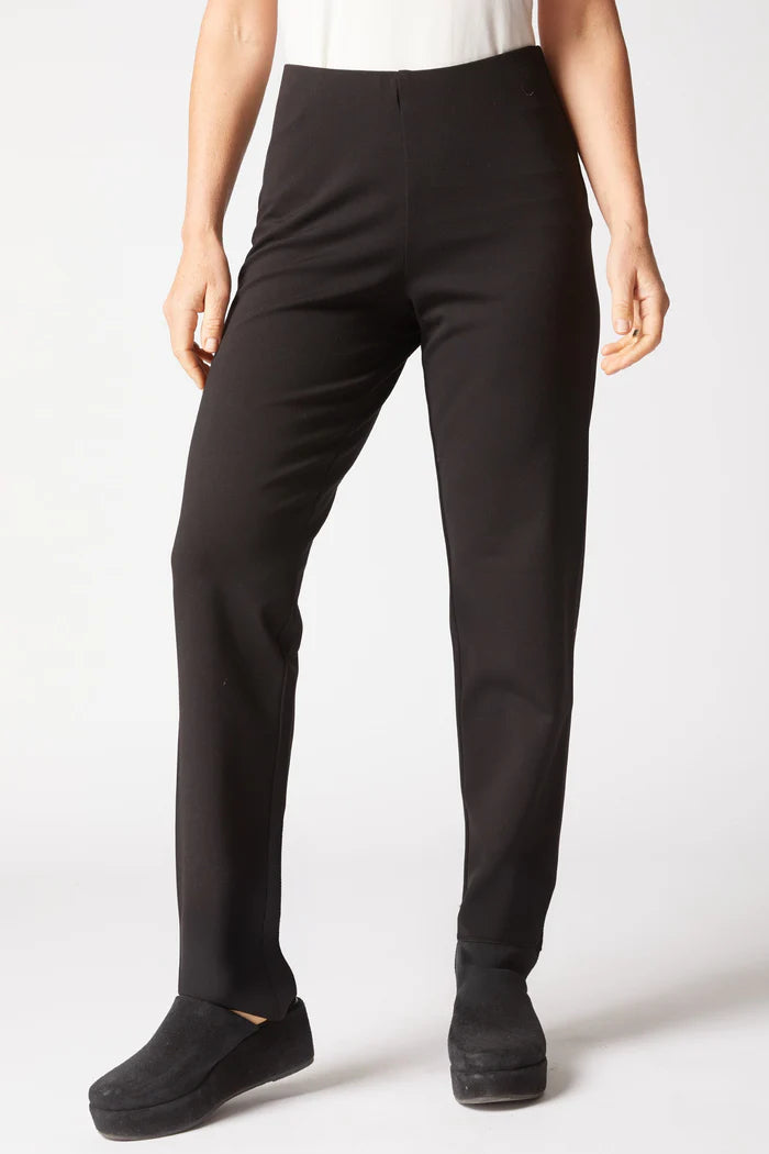 Luxe Ponte Straight Pant - Black