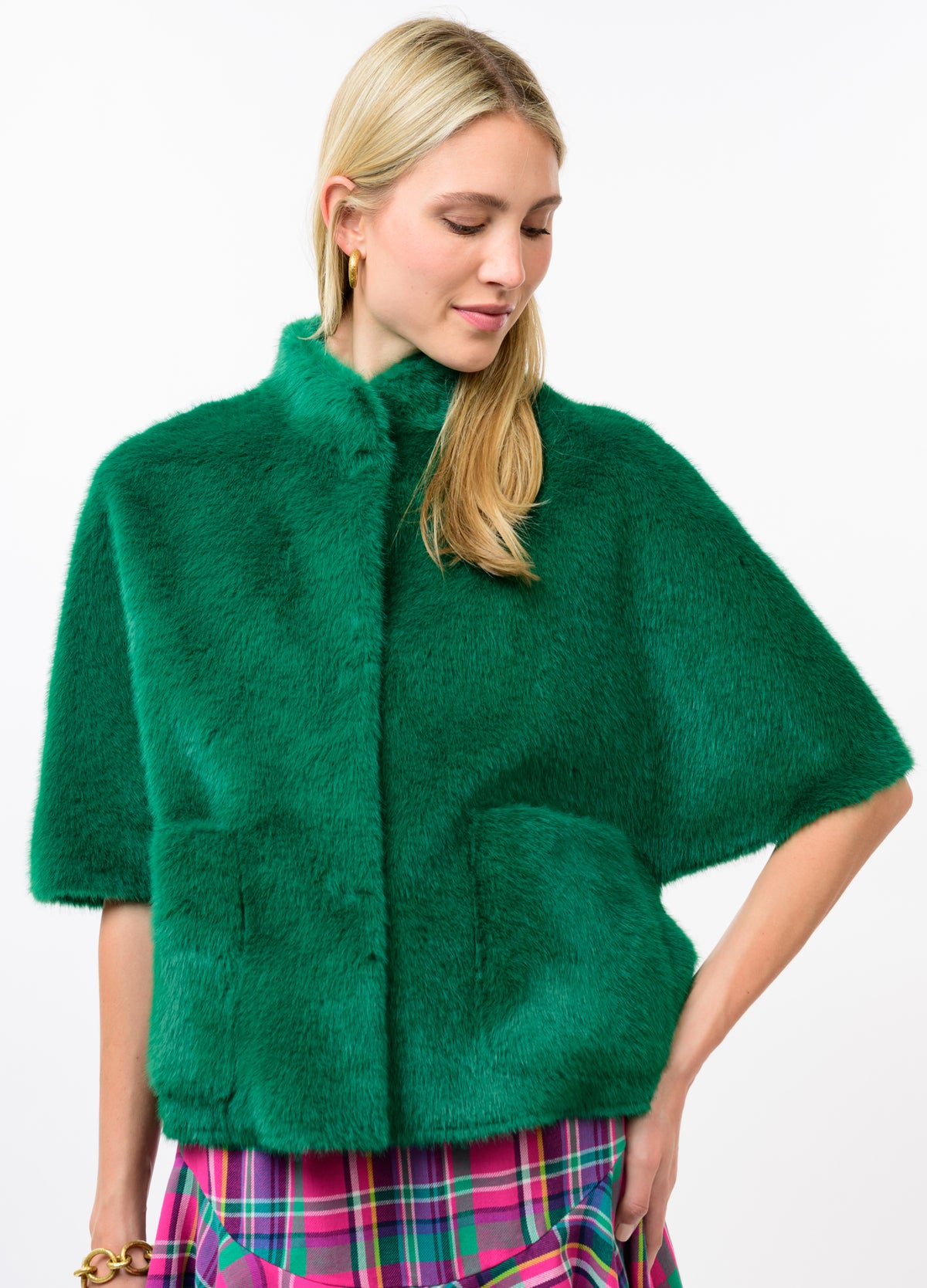 Ivy Jane Faux Fur Jacket Pine