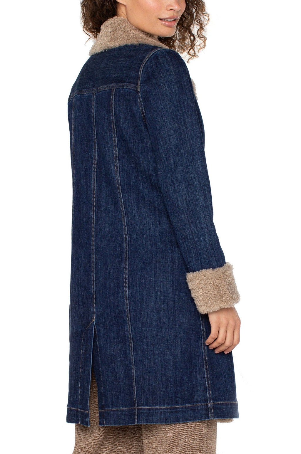 Sherpa Denim Trench Coat