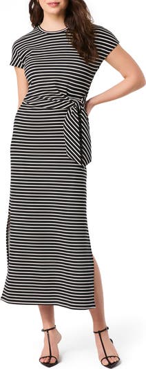 Stripe Tie Waist Maxi Dress