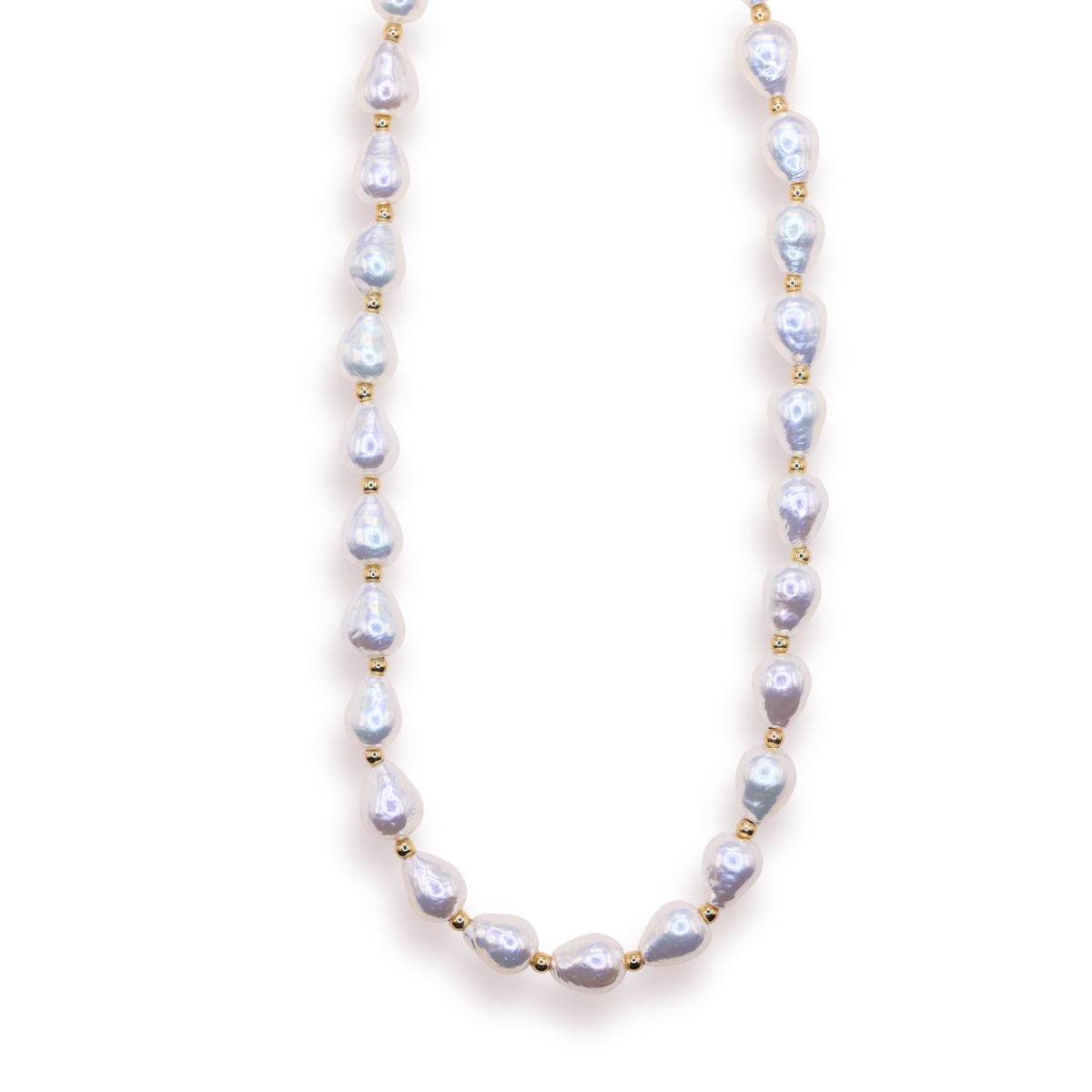 Saylor Pearl Necklace in Gold 16in