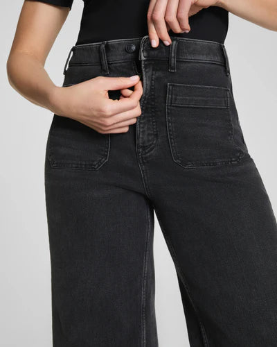 SPANXshape™ Authentic 360 Cropped Wide Leg Jeans with Patch Pockets