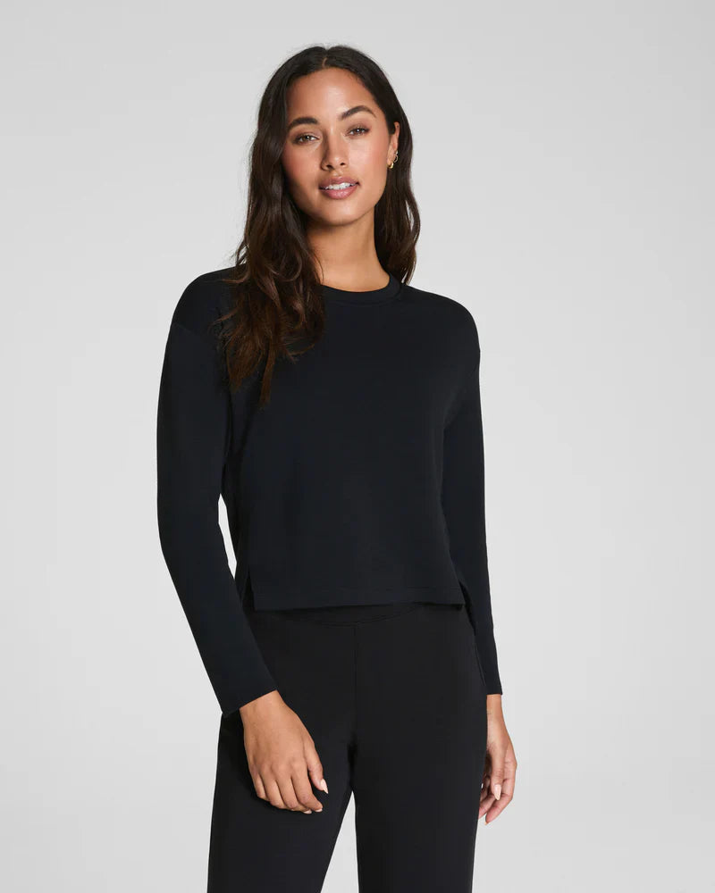 SPANX AirEssentials LS Side Slit Top - Black