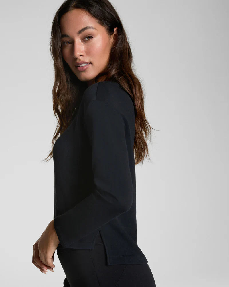 SPANX AirEssentials LS Side Slit Top - Black