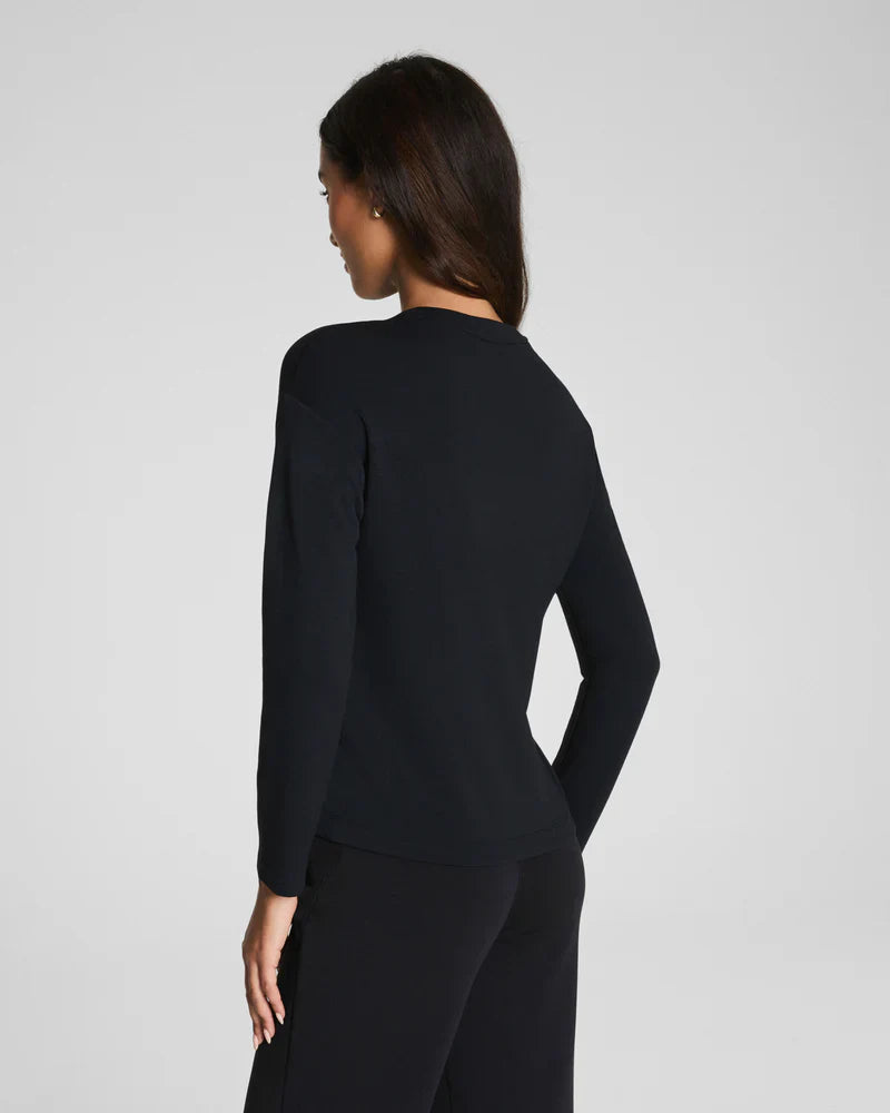 SPANX AirEssentials LS Side Slit Top - Black