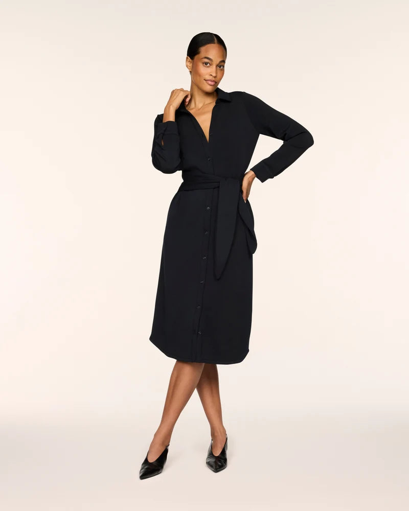 SPANX AirEssentials® Tie-Waist Midi Shirt Dress