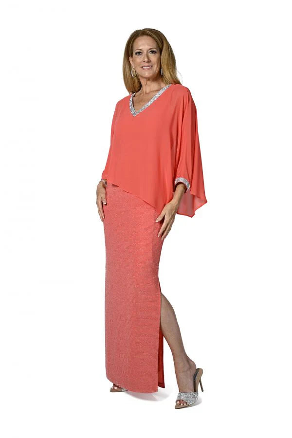 CHIFFON OVERLAY RHINESTONE