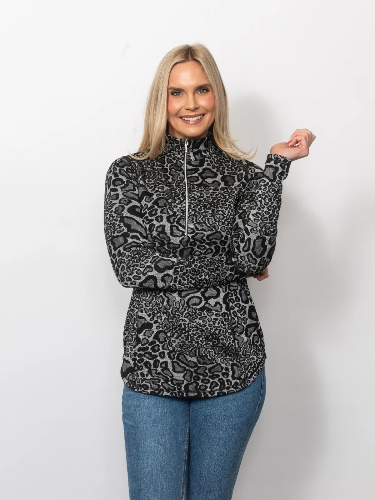SnoSkins Animal Jacquard 1/4 Zip