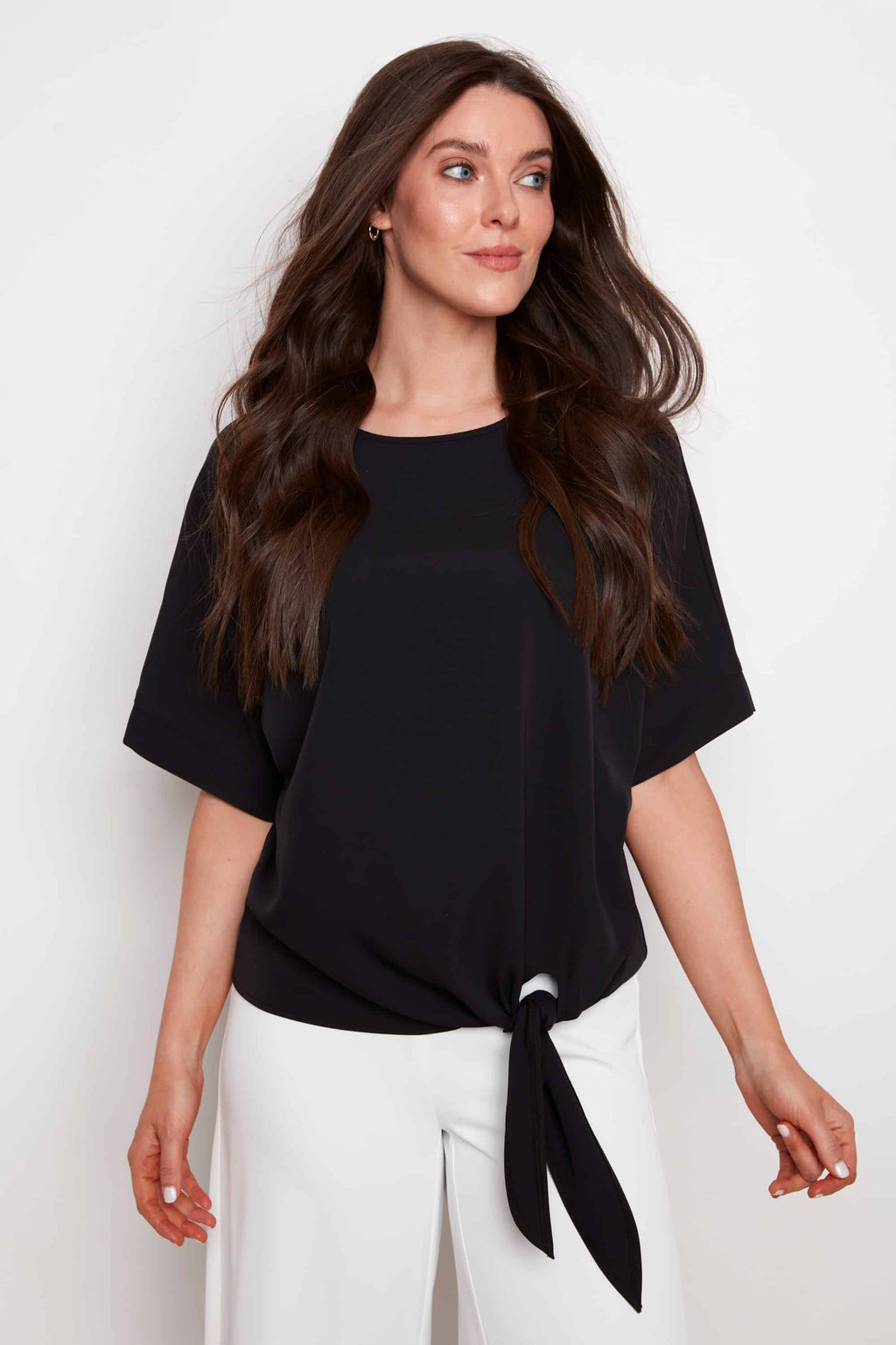 VEGAN SILK TIE KNOT T-SHIRT