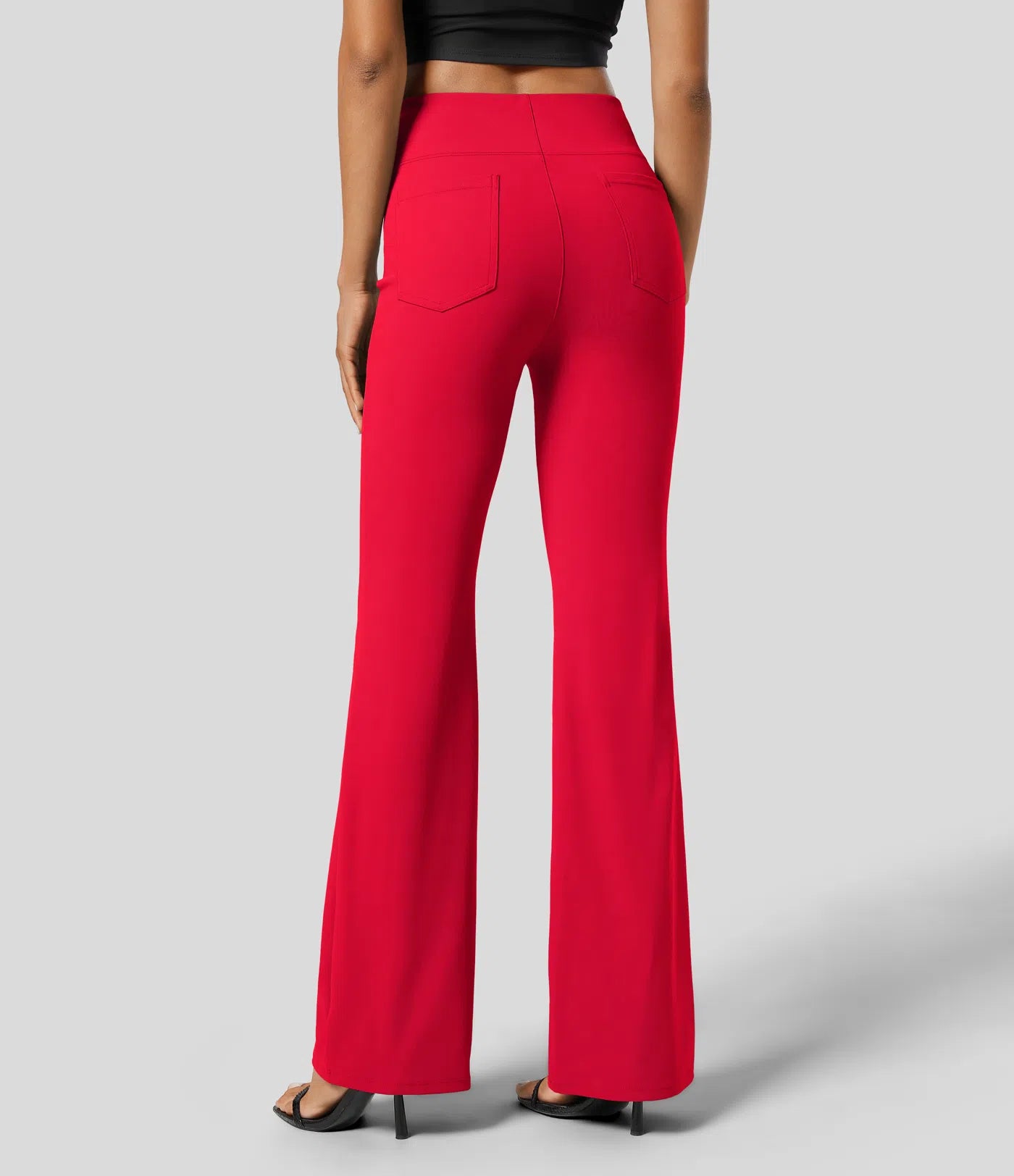 Red Flare Pocket Pant