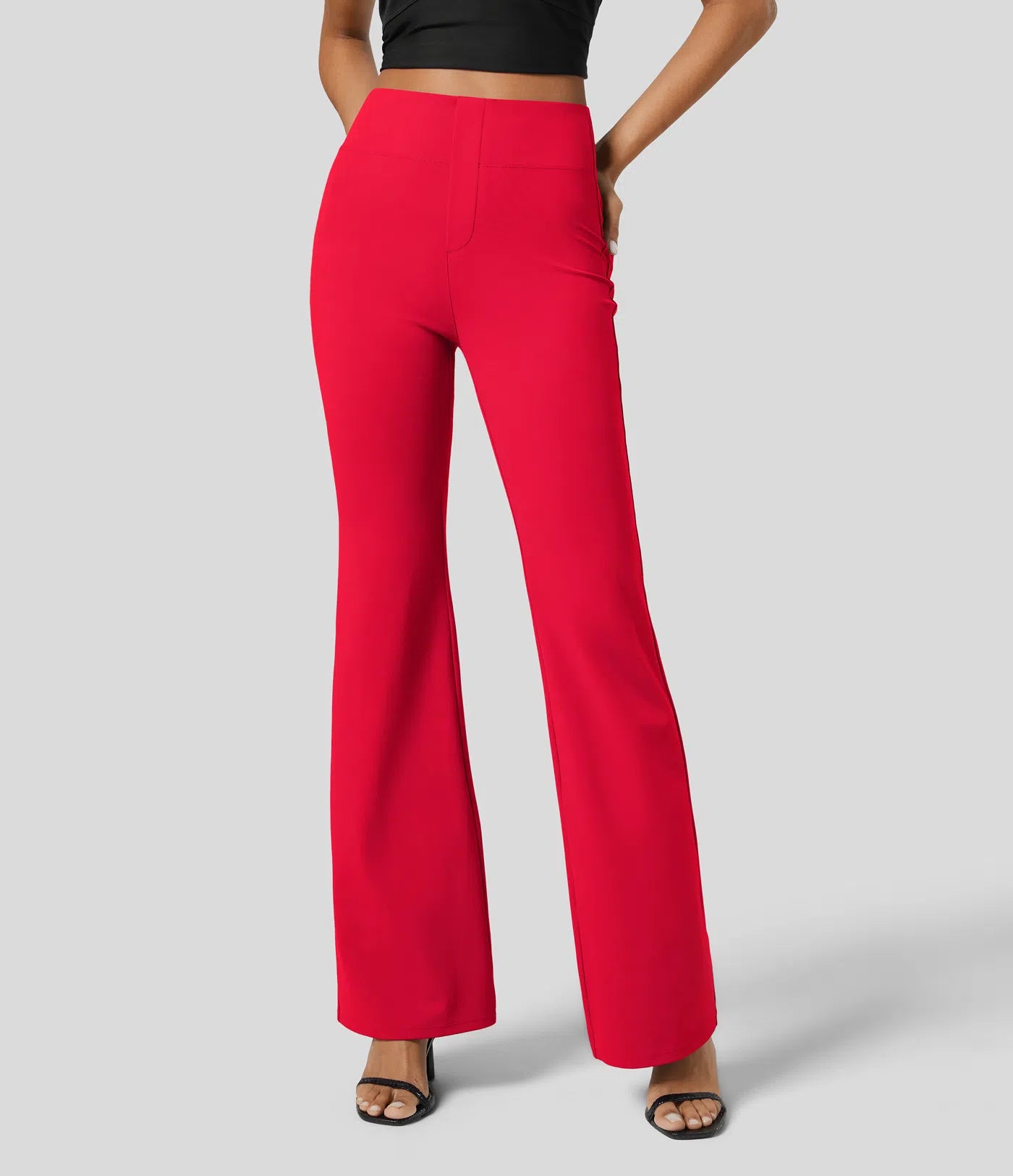 Red Flare Pocket Pant