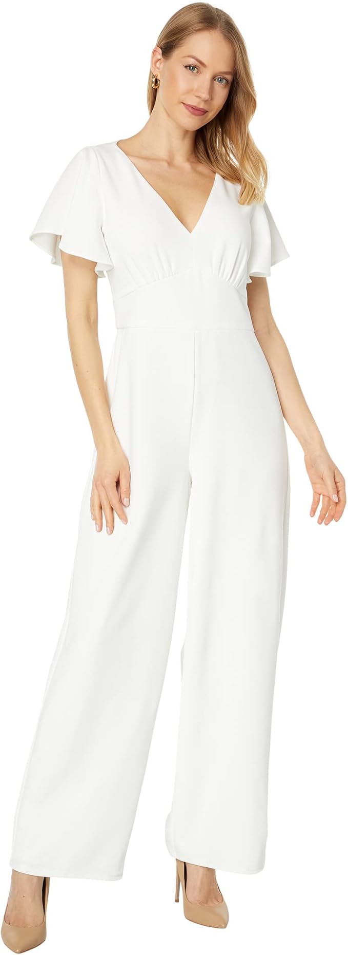 Maggy London womens Short Sleeve V-neck Jumpsuit