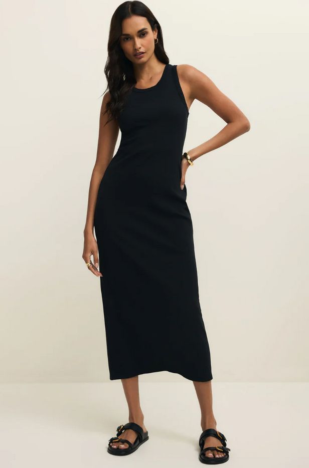 Clarke Midi Dress - Black