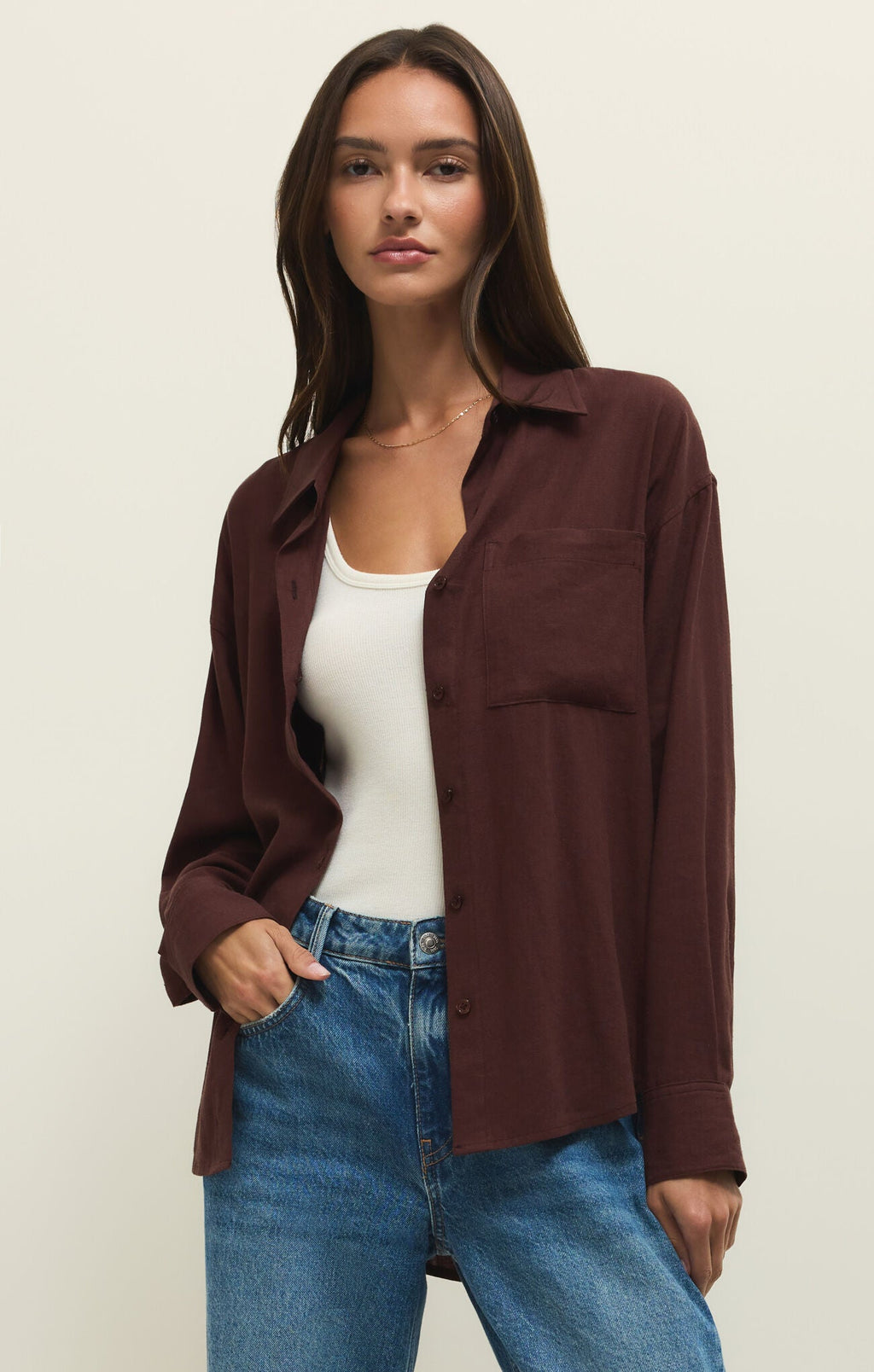 ALFIE LINEN BUTTON UP