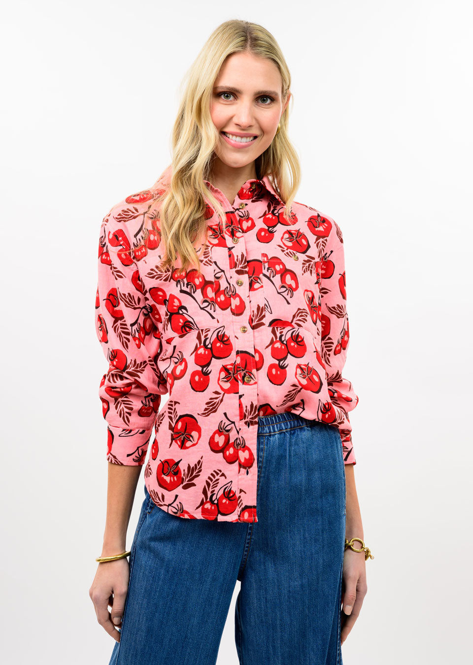 Ivy Jane Tomato Print Camp Shirt