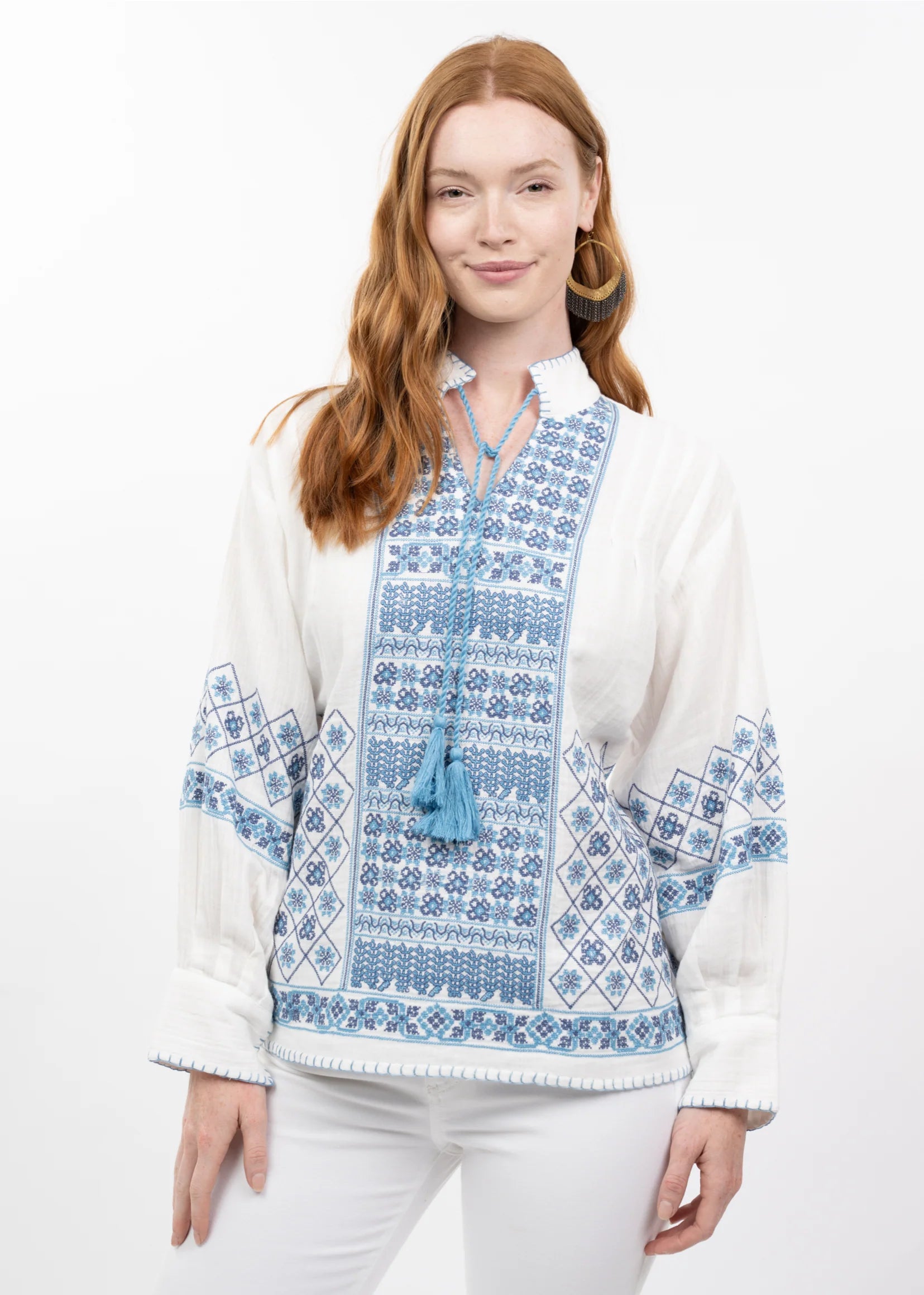 Ivy Jane Gauze Cross Stitch Top