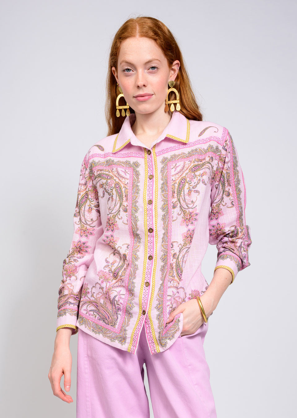 Ivy Jane Paisley Border Shirt