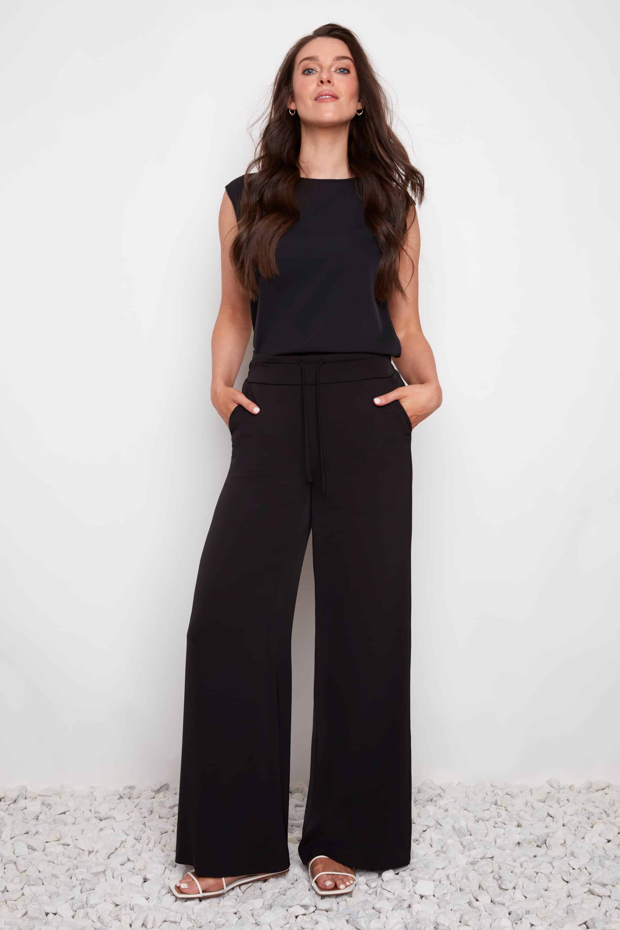 SILK WIDE-LEG FULL-LENGTH PANT