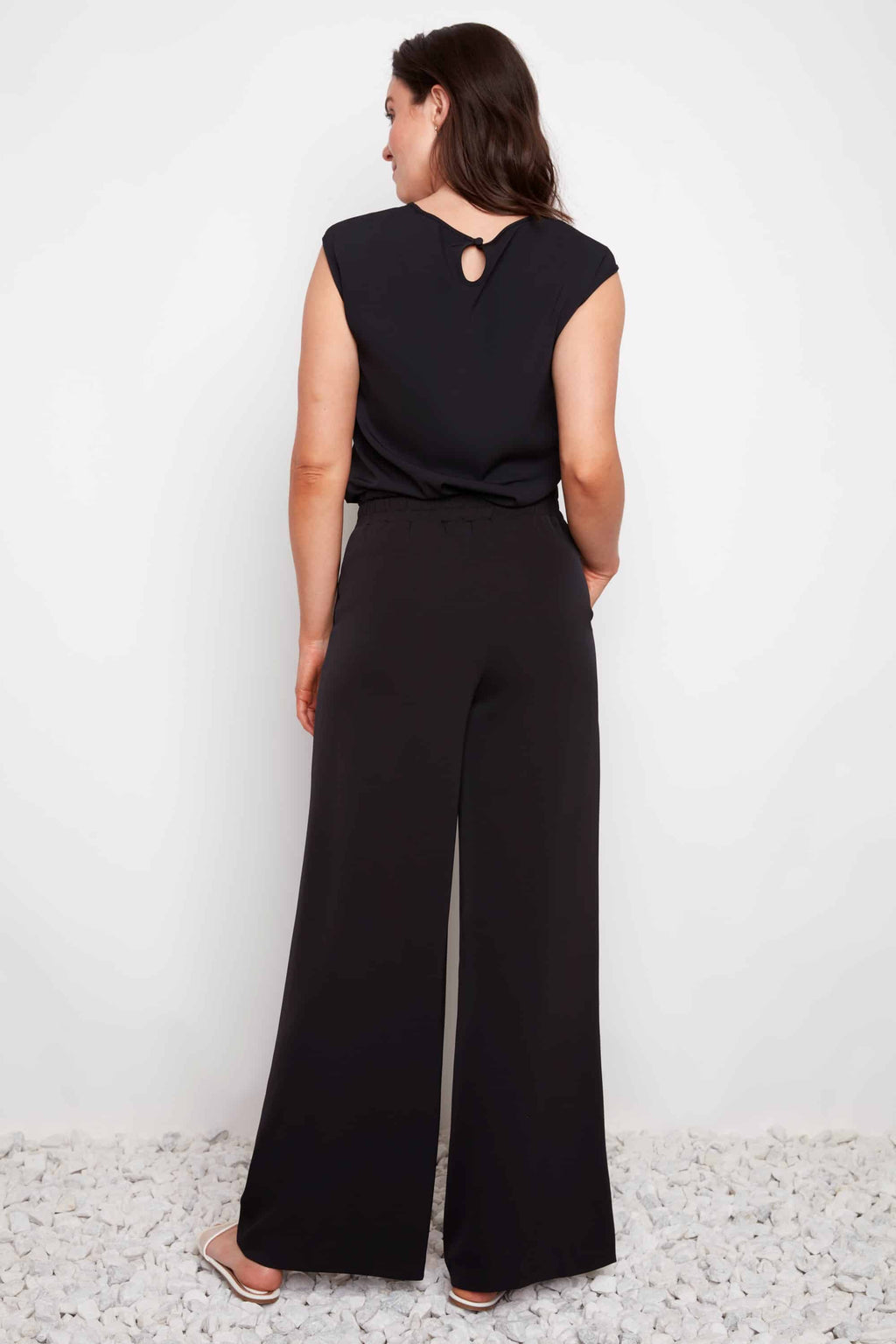 SILK WIDE-LEG FULL-LENGTH PANT