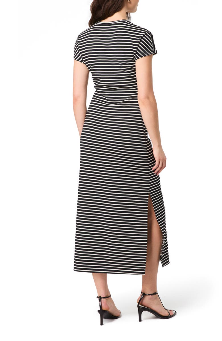 Stripe Tie Waist Maxi Dress