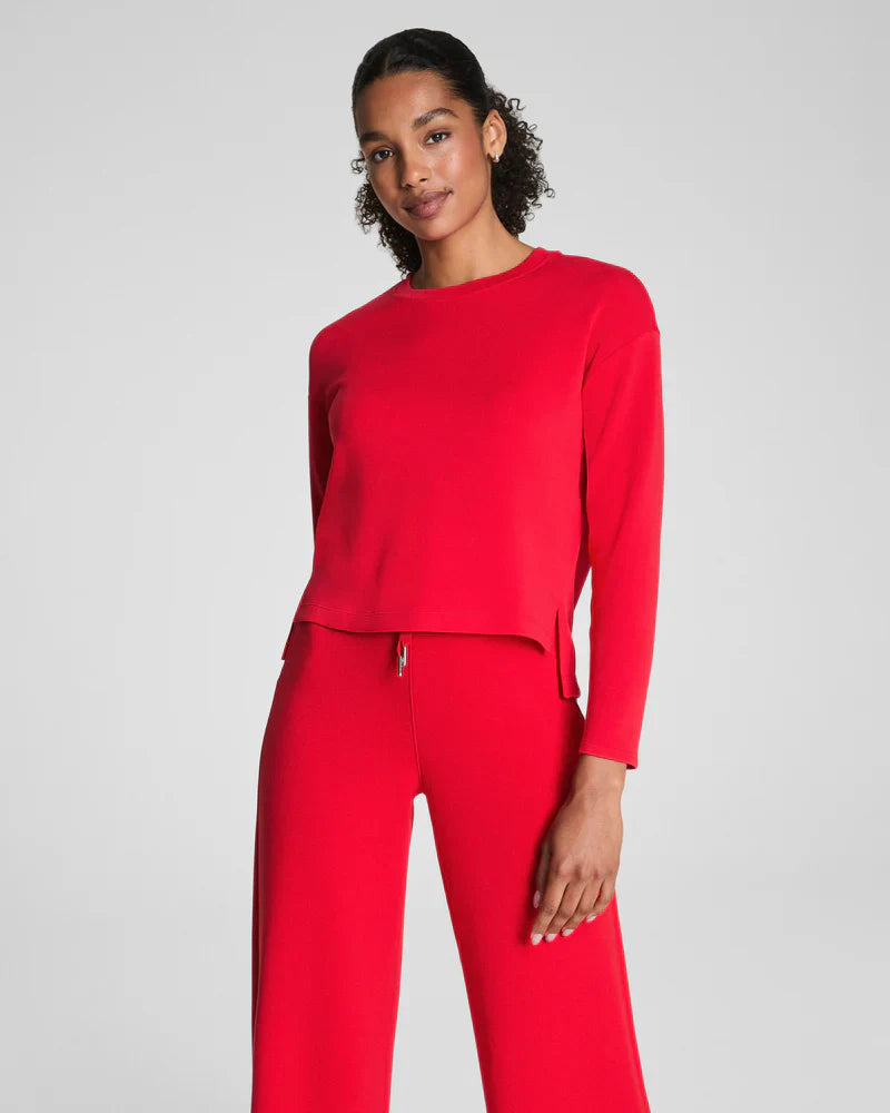 Spanx AirEssentials LS Side Slit Top - Red