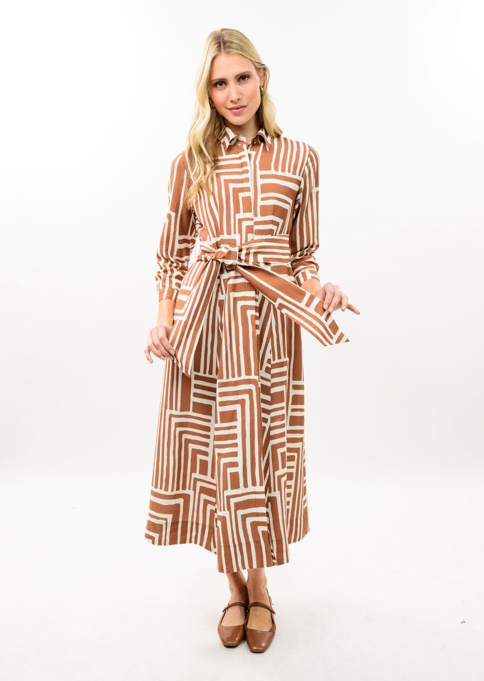 Uncle Frank Graphic Midi Shirt Dress
