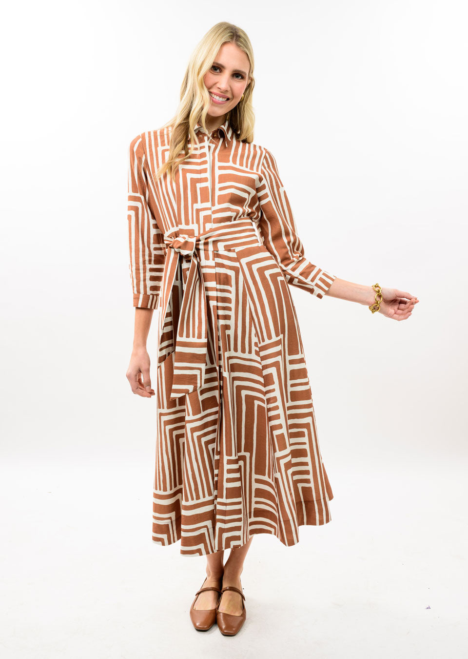 Uncle Frank Graphic Midi Shirt Dress