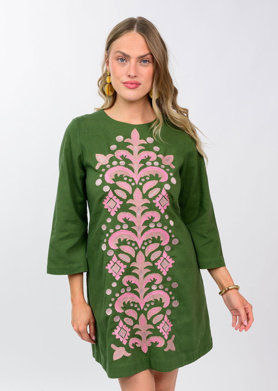 Uncle Frank Panel Embroidery Shift Dress