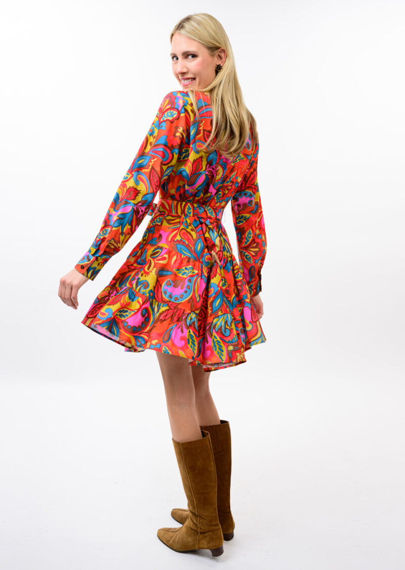 Uncle Frank Flounce Hem Shirt Dress