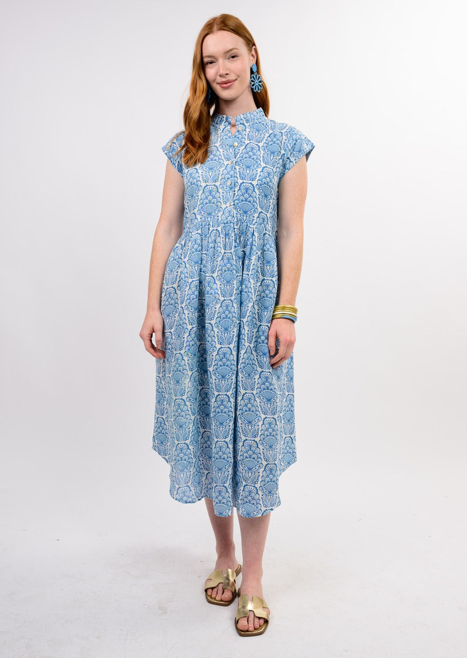 Uncle Frank Linen Blues Dress