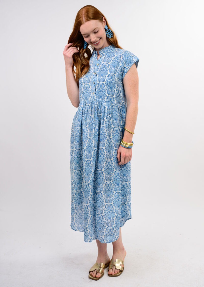 Uncle Frank Linen Blues Dress
