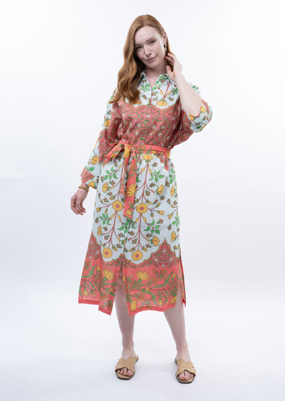 Uncle Frank Bordered Shirt Dress