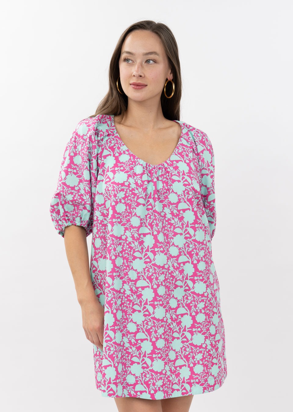 Uncle Frank Pleated Neck Dress