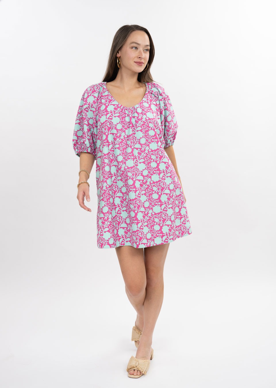 Uncle Frank Pleated Neck Dress