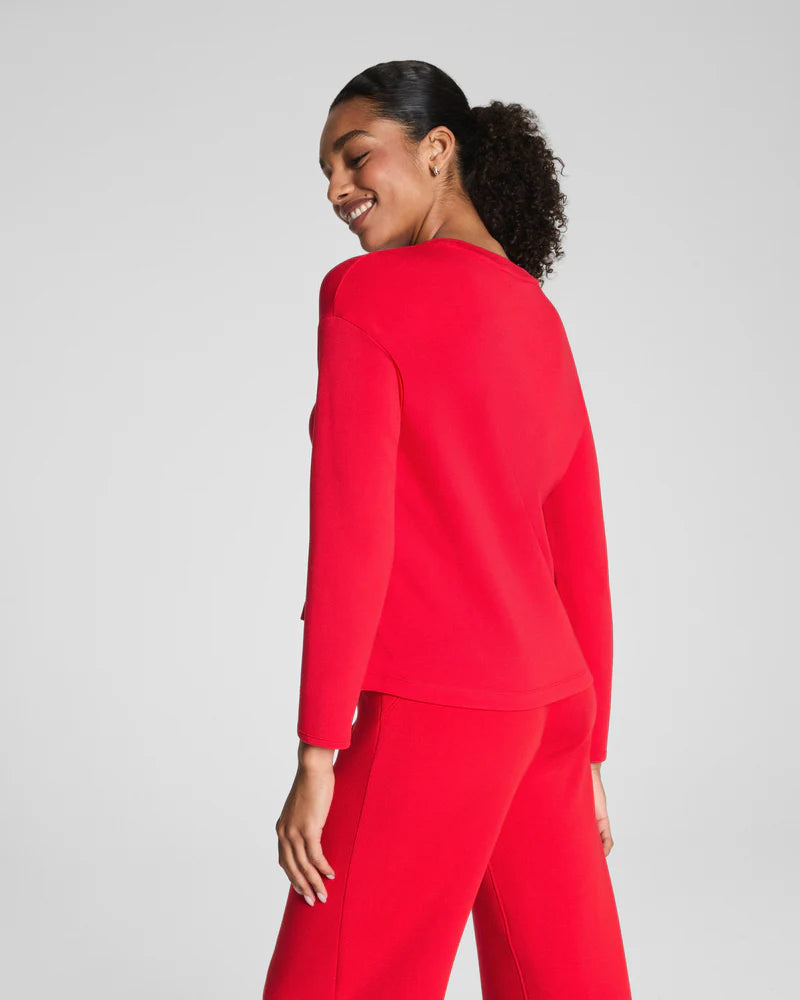 Spanx AirEssentials LS Side Slit Top - Red