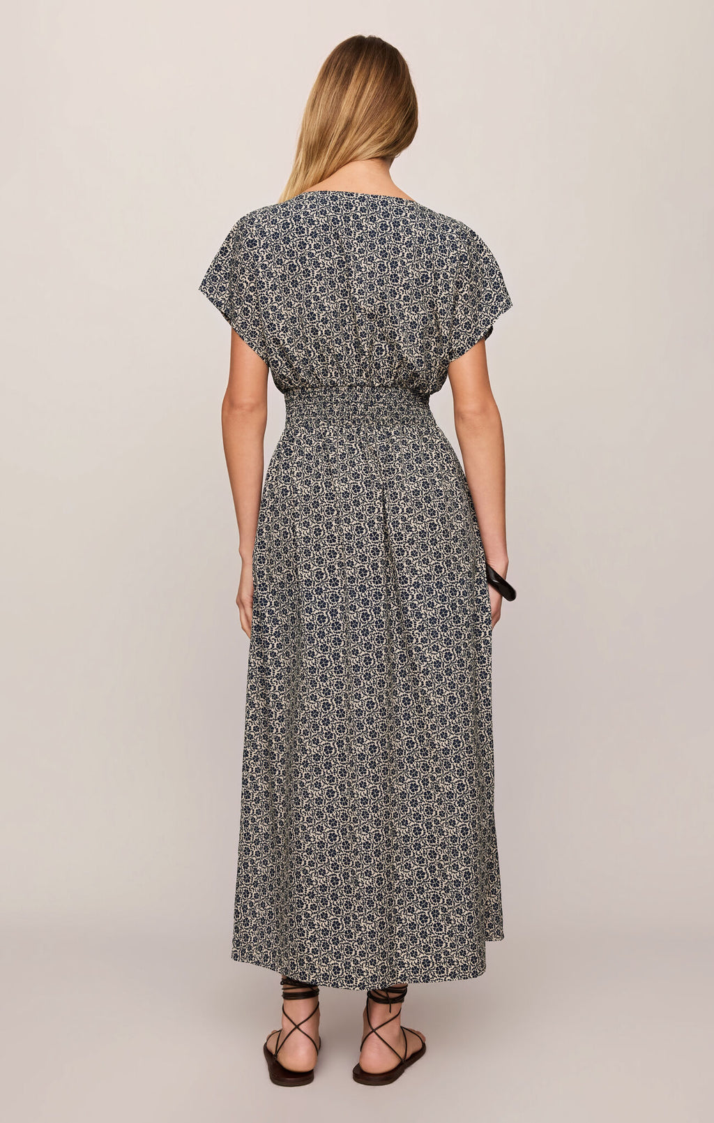 Sanna Iris Foral Midi Dress Eclipse