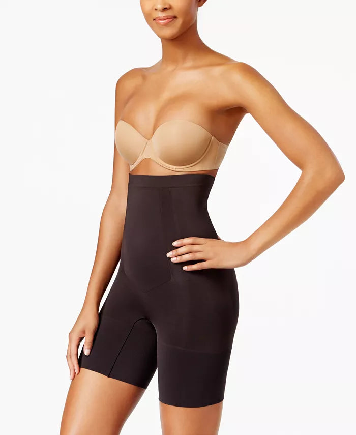 SPANX OnCore High-Waisted Mid-Thigh Short - Black