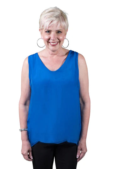 Dina Silk V-Neck Tank