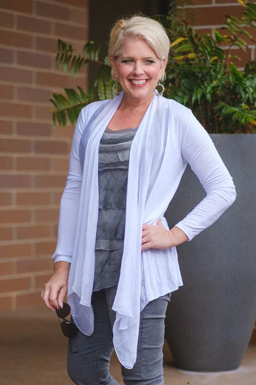 Carla Open Cardi w/Silk Trim