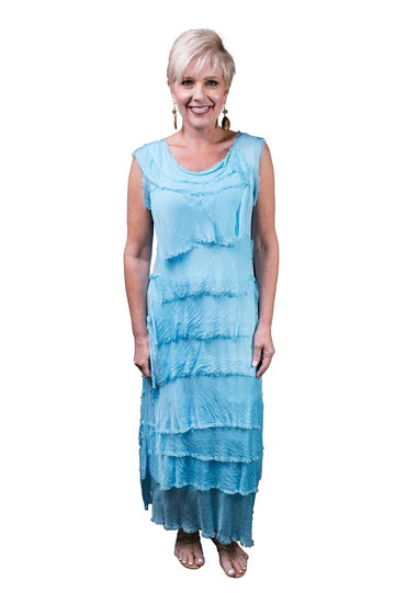 Aleena Silk Maxi Ruffle Dress