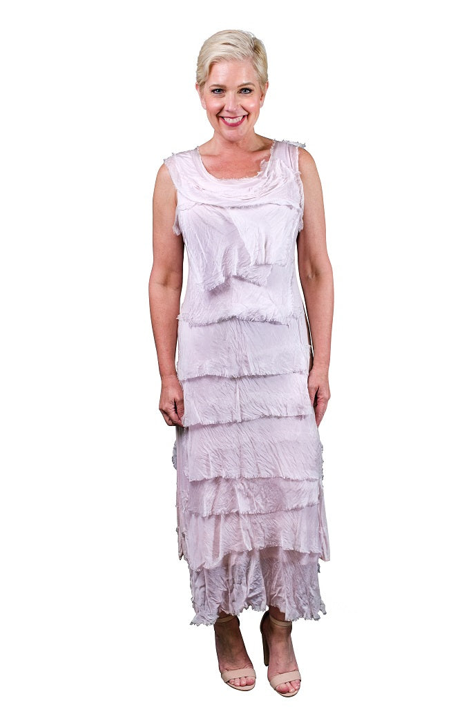 Aleena Silk Maxi Ruffle Dress