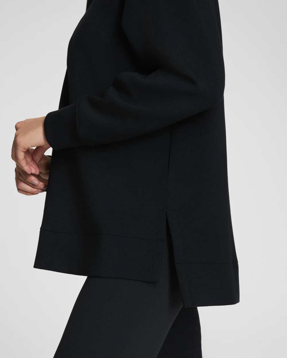 Spanx AirEssentials® Brushed Half Zip Tunic - Black