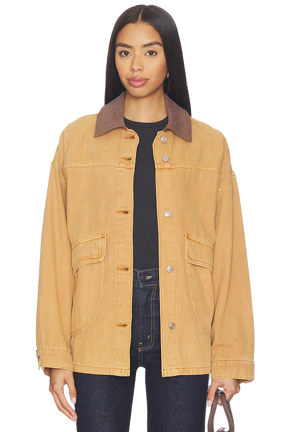 We The Free Lemon Denim Jacket - Meerkat