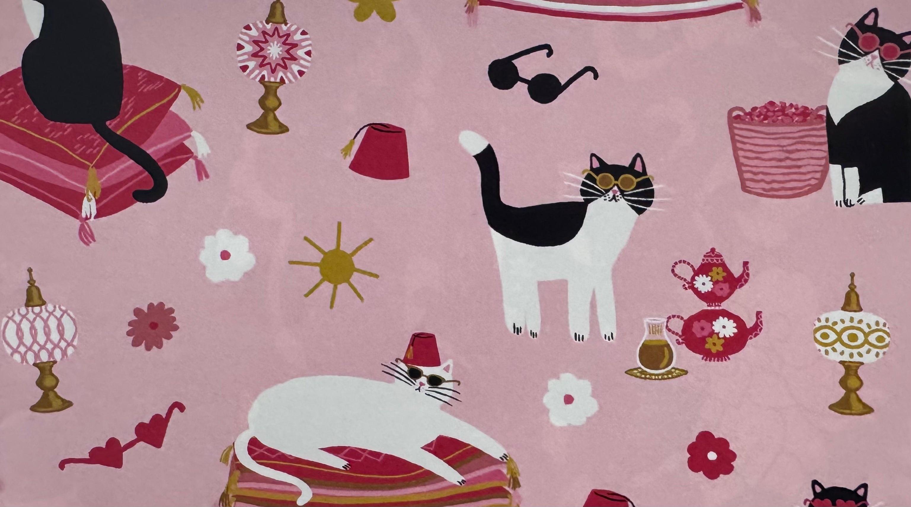 Bedhead Bazaar Cats Long Sleeve Classic Stretch Jersey PJ Set