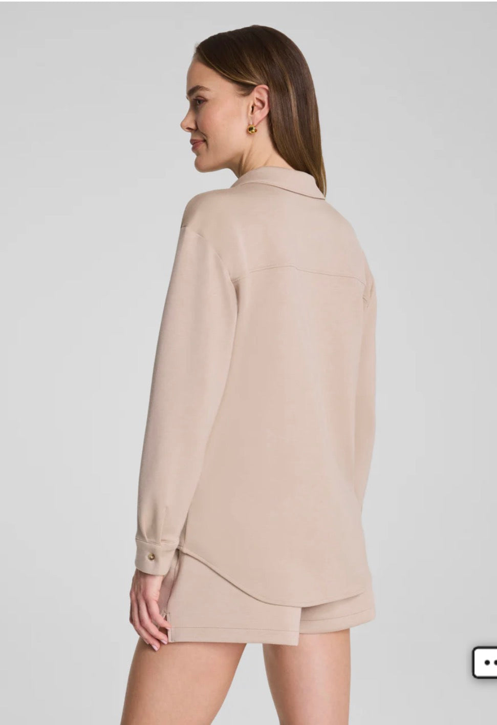Spanx Air Essentials Oversize Button Down Dune