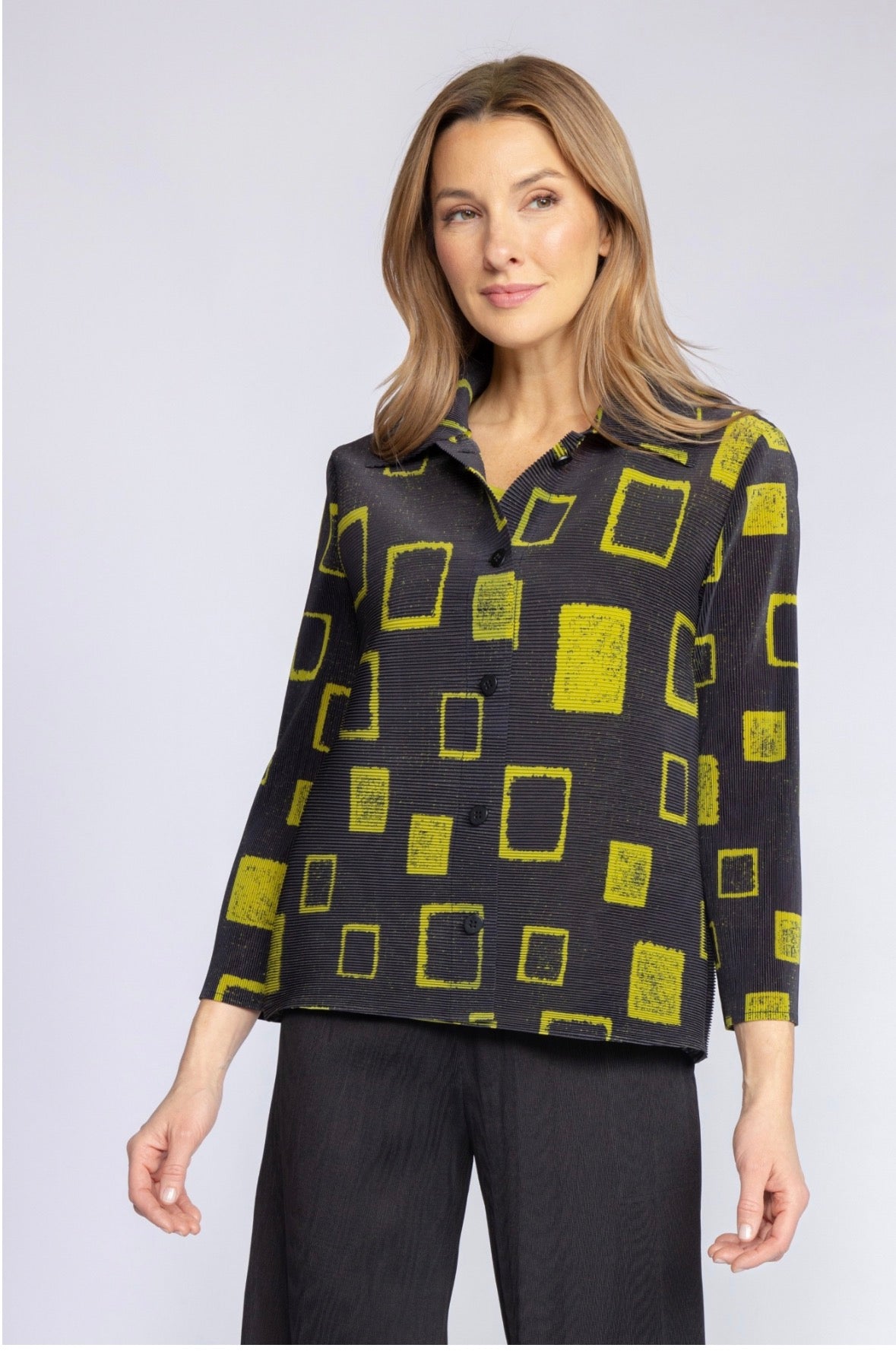 Parisian Pleats Printed Top