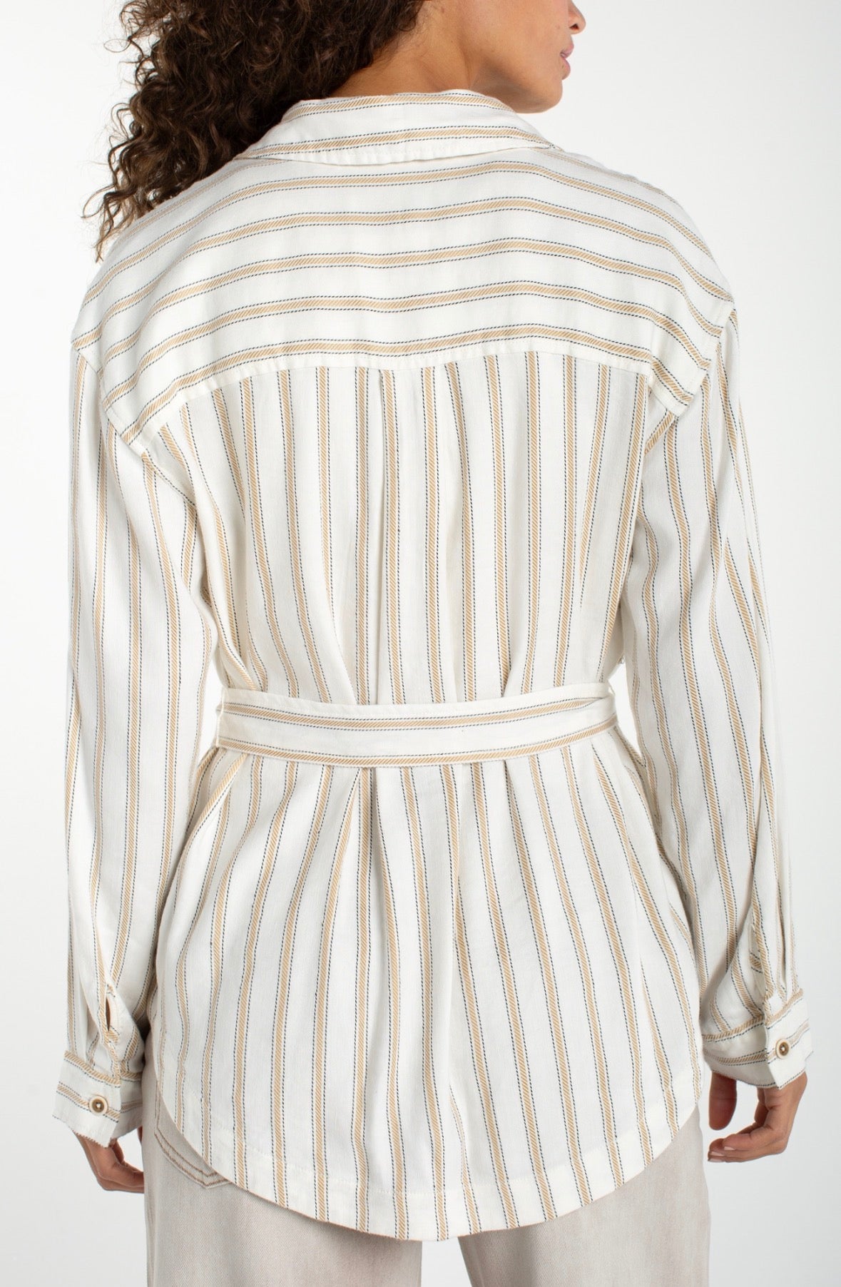 Stripe Belted Jacket
