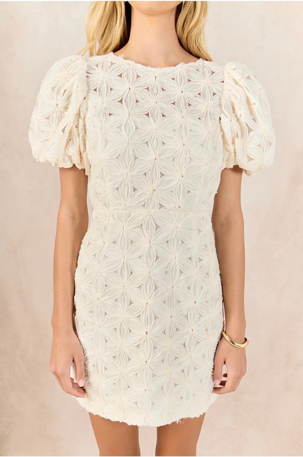 Endless Rose Textured Puff Sleeve Mini