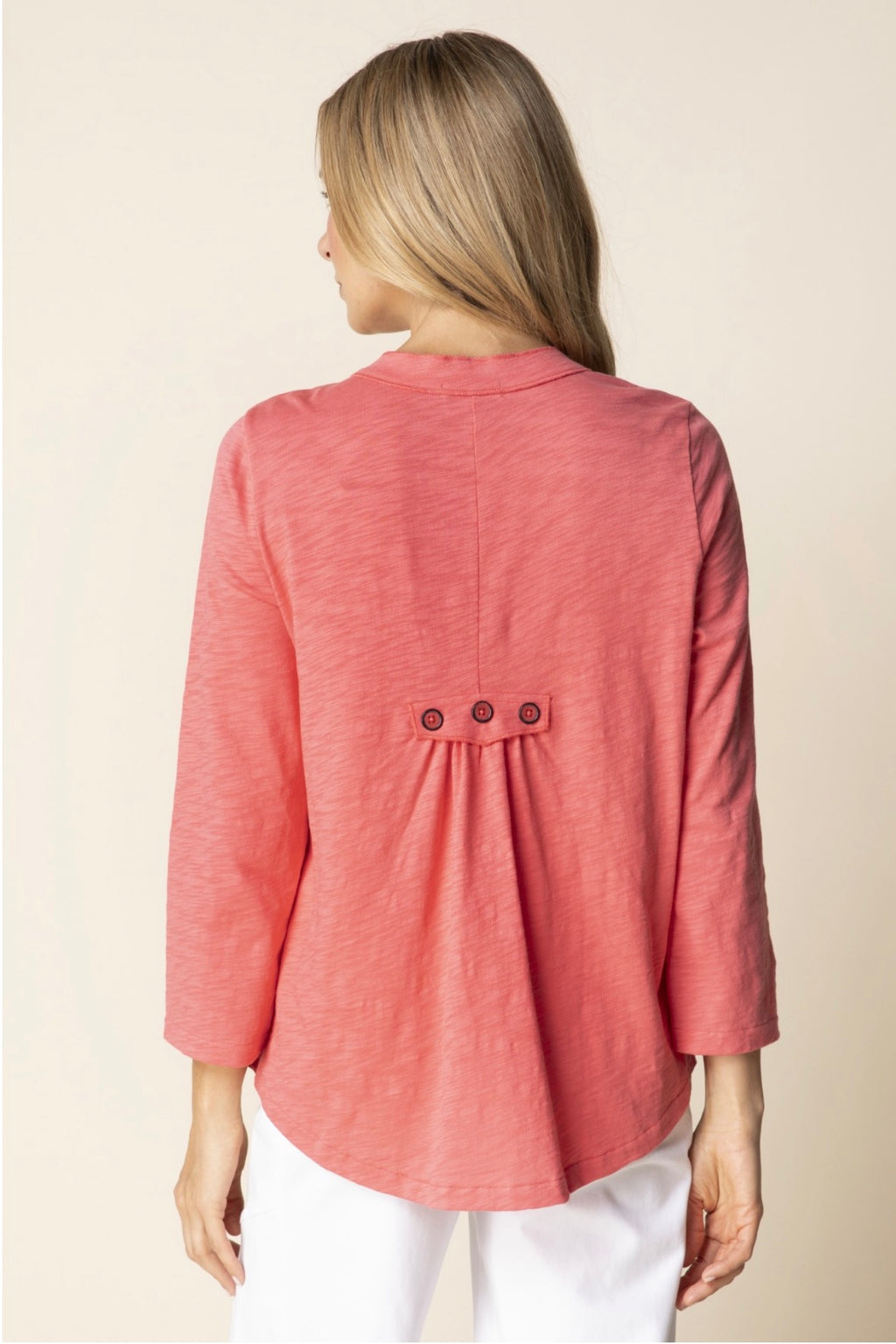 Pebble Pleat Jacket - Coral