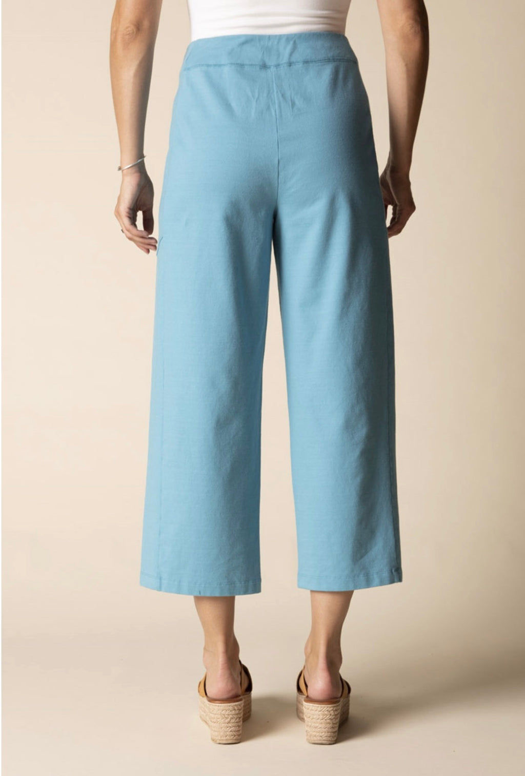 Stonewash Knit Flood Pant - Dewdrop